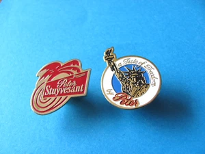 2, Vintage Peter Stuyvesant Cigarettes advertising pin badges. Good Condition. - Picture 1 of 2