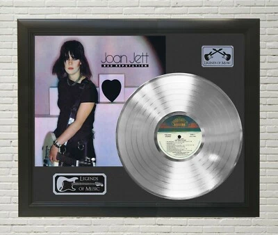 Joan Jett Framed Black wood Legends Of Music Platinum LP Record Display - Image 1 of 4