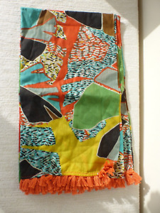 Miss Captain Tortue Tropical Ethnic Multicolour Print Scarf Wrap Sarong