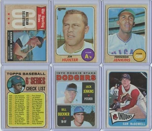 1965-1970 Topps 6 Card Lot Inc. Harmon Killebrew. Jim Hunter, Ferguson Jenkins  - Picture 1 of 2