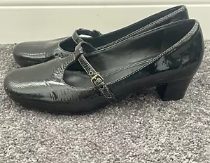Women's Ecco Mary Jane Black  Shoes Patent Leather Size  9 US 39 EU - Picture 1 of 5