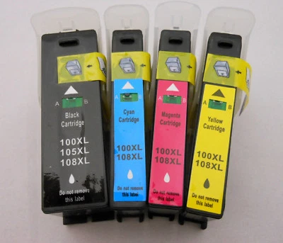 4PK Ink Cartridge 100 100XL Lexmark for PRO705 PRO805 PRO905 PRO901 V715W Lip331 - Image 1 of 3