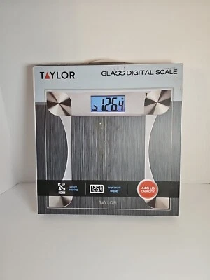Taylor 440 lb Digital Glass Scale with Weight Tracking Oversized Platform - Image 1 of 2