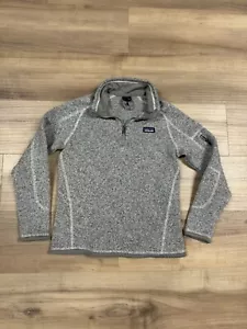 Patagonia Pullover 1/4 Zip Fleece Better Sweater Youth Size M (10) Grey - Picture 1 of 6