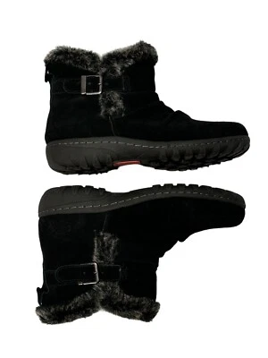 Bota para mujer KHOMBU LINDSEY de piel sintética forrada con cremallera negra talla 9 M Foto 1 de 4