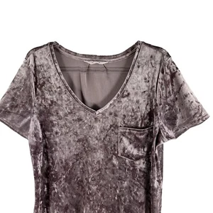 Velvet Legging Tee Womens Rose Smoke Spring Mercer Short Sleeve Top L LagenLook - Picture 1 of 10