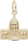 Gold-Plated Sterling Silver United States Capitol Building Charm by Rembrandt