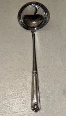 Alden Fiddle Shell Towle Ladle Soup Sterling Silver 925 Handle HH 8" Serving SS - Image 1 of 2