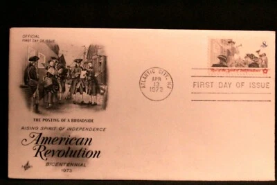 USPS FDC 1477 1973 8c Colonial Communications Posting a Broadside ArtCraft ST992 - Image 1 of 3
