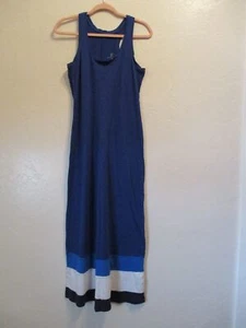 Maxi abito donna NY&Co taglia M racerback colorblock blu casual spiaggia estate - Foto 1 di 5