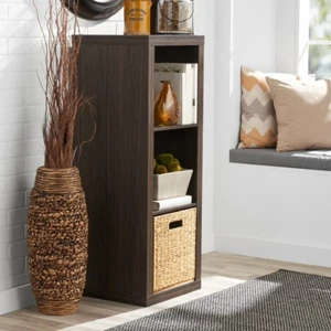 Better Homes & Gardens 3-Cube Storage Organizer, Tobacco Oak - Picture 1 of 8