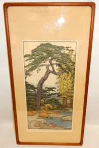 IMPRESIÓN EN MADERA JAPONESA DE COLECCIÓN "PINO DEL JARDÍN AMISTOSO" POR TOSHI YOSHIDA - Imagen 1 de 13