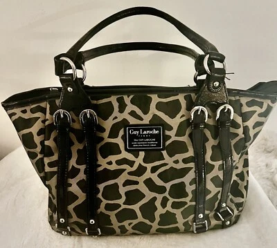 Guy Laroche Tote Bag  combo of Black Patent eco leather+Grey-BeigePatternEco Ltr - Photo 1/4