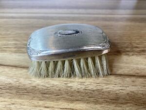 SAAR BROS COMPANY STERLING OVAL BABY BRUSH INITIALS S&B STERLING EDWARDIAN STYLE