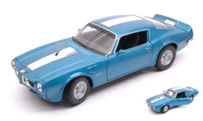 MODELLINO AUTO STATICO WELLY PONTIAC FIREBIRD TRANS AM 1972 BLU SCALA 1:24-27 - Immagine 1 di 2