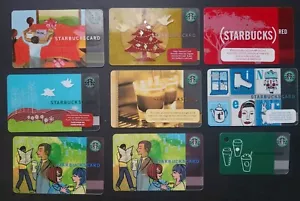 Lot of 9 Vintage Starbucks Gift Cards 2006, 2007, 2008, 2009 empty, no value - Picture 1 of 4