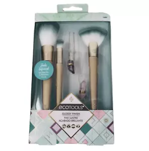 EcoTools Makeup Brush Set Jade Infused Bristles Crystals Beauty Brushes Cosmetic - Picture 1 of 4
