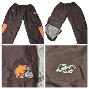Cleveland Browns REEBOK Nylon Track Warm Up Elastic Men’s Pants Vented 4XL EUC - Picture 1 of 12