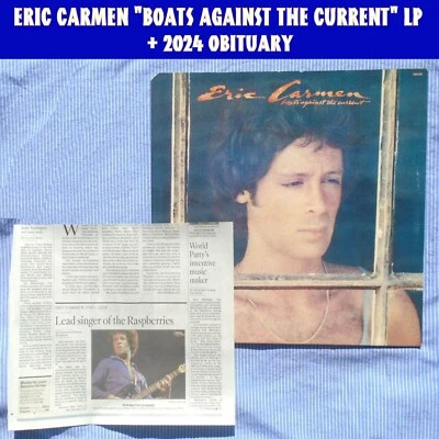 Eric Carmen LP "Boats Against The Current" ©1977 +2024 Obituary ♫ NEW Unplayed - Image 1 of 4
