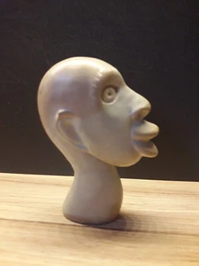 massive Steinskulptur Unikat Bildhauerei Kopf natürlicher Stein mit Maserung - Bild 1 von 5