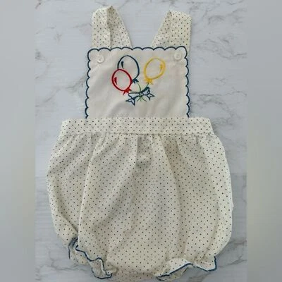 VTG Y2K CRADLE TOGS Ballon Polka-Dots Romper - Image 1 of 4