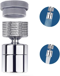 Faucet Aerator Sprayer Kitchen Sink 360-Degree Swivel Dual-Modes Faucet Head Att - Picture 1 of 12