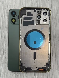 BACK COVER COMPLETE REAR SHELL + FLEX + FRAME IPHONE 12 PRO MAX GREEN - Picture 1 of 1