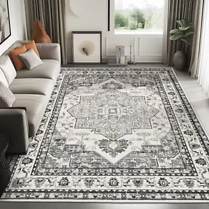 Washable Area Rug 6x9, Non-Slip Soft Large Rugs for Living Room with Medallio... - Picture 1 of 9