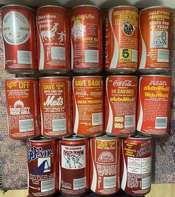 Latas de refrigerante promocionais de Coca-Cola 1984 - Imagem 1 de 3