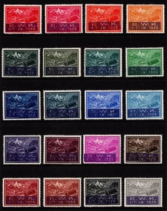 Int'l Stamp Exhibit - Vienna 1933 - 20 Poster Stamps MH - Auto Bus Issue - Picture 1 of 2