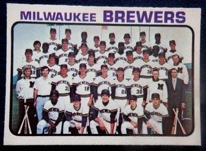 Milwaukee Brewers / Pilots Team Photo / Records card 158, 1973 MLB - Porter, May - Picture 1 of 2