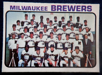 Milwaukee Brewers / Pilots Team Photo / Records card 158, 1973 MLB - Porter, May - Image 1 of 2