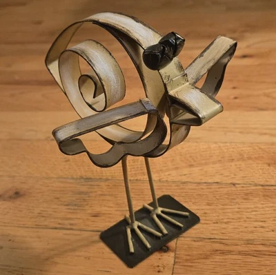 Figura de pájaro de metal rústico reciclado mexicano artesanal vintage  Foto 1 de 4