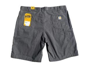 Carthartt Men's Rugged Flex Relaxed Fit Canvas Work Shorts Gray 42" Waist New - Picture 1 of 2