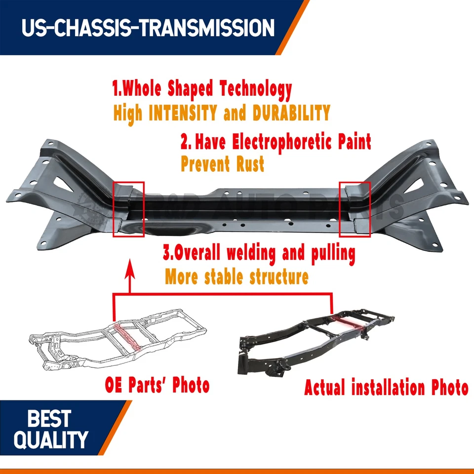 QUADRO CROSSMEMBER TANQUE DIANTEIRO MIDSHIP SERVE 1980 - 1996 FORD F150 F250 F350 - Imagem 1 de 4