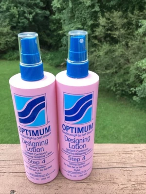 2 Optimum Soft Sheen Designing Lotion Paso 4 OptiSet Acondicionador Spray 12oz Ea Foto 1 de 4