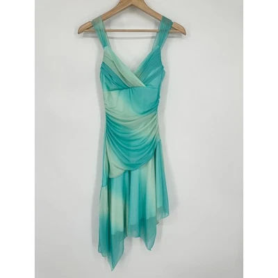 Vestido de hadas vintage Y2k pañuelo asimétrico dobladillo Fairycore midi graduación, talla XS Foto 1 de 4