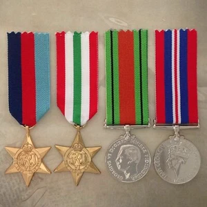WWII ITALY STAR MEDAL SET | GOLD TONE | WORLD WAR TWO | AUSTRALIA | ARMY - Picture 1 of 1