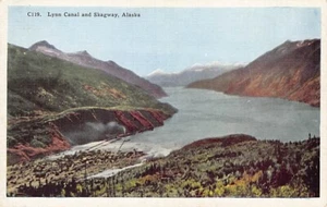 Postal postal: Lynn Canal & Skagway, Alaska, lino años 40 sin publicar - Imagen 1 de 2