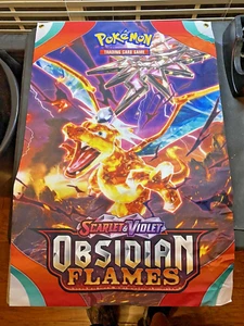 Pokemon TCG - LLAMAS DE OBSIDIANA - Bandera Tela Banner 24" x 36" Charizard - Imagen 1 de 4