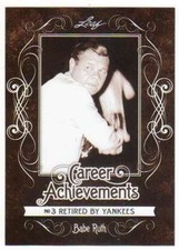 2016 Leaf Babe Ruth Collection Career Achievements #CA-09 #3 Retired by Yankees