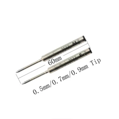CAODUREN 1pcs 60mmx6mm 0,5mm F 0,7mm M 0,9mm Punta B Penna Ricariche M22 Adatto per LAMY Pico