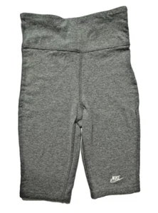 NIKE Tight Fit Girls Bike Biking Biker Shorts High Rise Gray Size Medium - Picture 1 of 8