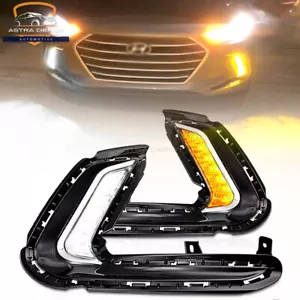 LED Daytime Running Light Turn Signal DRL Fog Lamp for 2016-2018 Hyundai Elantra - Picture 1 of 10