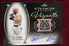2022 In The Game Used Sports Glover Teixeira Vignette Auto 21/25 UFC