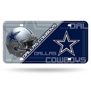 Dallas Cowboys Metal License Plate, Licensed by Rico - Made In USA