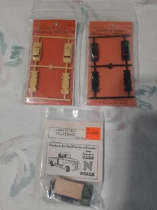 3 pc Mini N Scale Lot #2 - Pacific 1941 Flatbed 1953 Chevy 1949 Mercury - Picture 1 of 6
