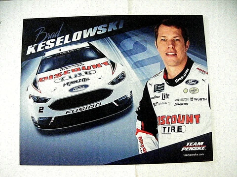 2018 TEAM PENSKE BRAD KESELOWSKI #2 FORD FUSION DISCOUNT NASCAR RACING POSTCARD Cover
