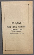 1906 Falmouth, Maine Pine Grove Cemitério Regimento Interno