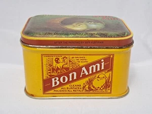 Antike Bon Ami Dose Allzweckreiniger Politur Scheuerseife Bristol Ware USA - Bild 1 von 18